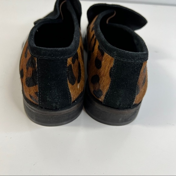 Free People Brady Slip On Leopard Cow Hair Patent Loafers Size EU 38/ US 8 - Picture 5 of 11